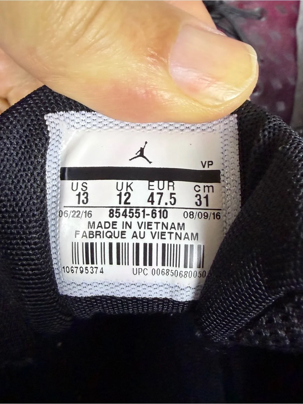 Air Jordan Extra Fly Basketball Shoes Men’s 13 Black & Red Sneakers Jumpman